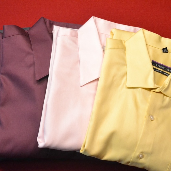 Lotof 4 Geoffrey Beene dress shirts - Picture 1 of 5
